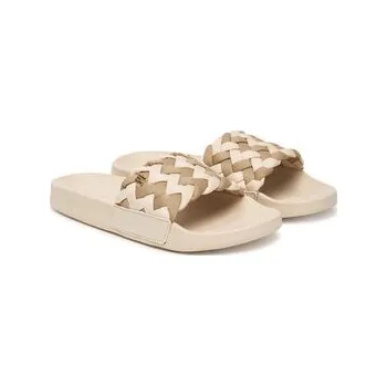 Dámské pantofle Nazouváky Tommy Hilfiger Th Braided Pool Slide FW0FW09203 Béžová 39