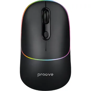 Myš Proove - Bezdrátová myš Blink (WMBL00002001) - pro kancelář, ergonomická, 2,4GHz, BT5.0, 4 tlačítka, 800-1600DPI, 650mAh - černá