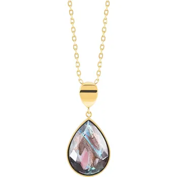 Náhrdelník Preciosa Pozlacený náhrdelník z chirurgické oceli Aurora s českým křišťálem Preciosa 7500Y70