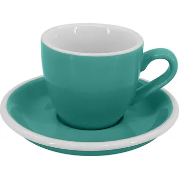 by inspire Presso šálek s podšálkem Roma, 75 ml, tyrkysový