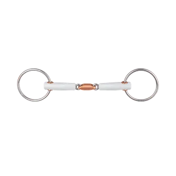 Udidlo pro koně Udidlo Beris Bridoon, 2x lomenné, průměr kroužků 6 cm, 125 mm