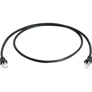 Datový kabel Telegärtner 100009134 RJ45 síťové kabely, propojovací kabely CAT 6A S/FTP 15.00 m černá samozhášecí 15 m