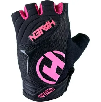 Cyklistické rukavice Dětské rukavice na kolo HAVEN DEMO SHORT KID 2 Černá, Růžová