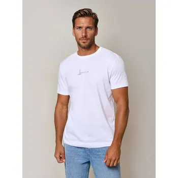 Oblečení a móda Sinsay - Bavlněné tričko s krátkým rukávem - bílá - 332HL-00X - 332HL-00X-L