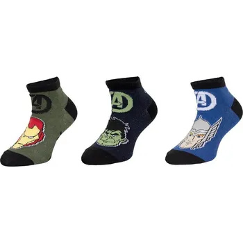 SADA 3 KS PONOŽKY AVENGERS Erv 39527-2 black Velikost: 31-34