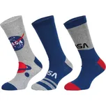 SADA 3 KS PONOŽKY NASA Erve 39269-2 blue-red Velikost: 27-30
