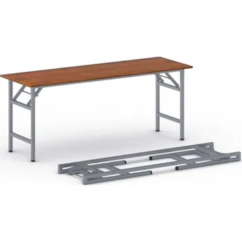 Konferenční stolek Konferenční stůl FAST READY, 170x50 cm, šedostříbrná podnož, třešeň