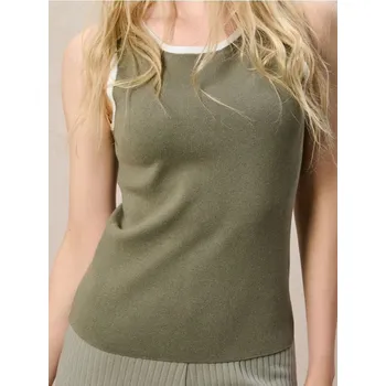 Sinsay - Halenka bez rukávů - olivová - 399EU-91X - 399EU-91X-XL