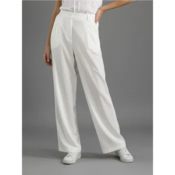 Sinsay - Kalhoty wide leg - krémová - 328EM-01X - 328EM-01X-XL