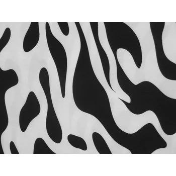 bílé acetátové hedvábí 3329 vzor abstraktní zebra