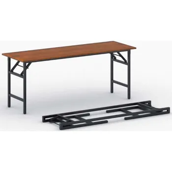 Konferenční stolek Konferenční stůl FAST READY, 170x50 cm, černá podnož, třešeň