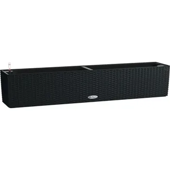 Truhlík Samozavlažovací truhlík Lechuza Balconera Cottage plast 99 x 19 x 19 cm grafitově černý včetně zavlažovacího systému, ukazatele hladiny vody a vložky na rostliny