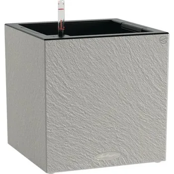 Květináč Samozavlažovací květináč Lechuza Canto Slatestone 30 x 30 x 30,8 cm břidlicově šedý včetně zavlažovacího systému, vložky na rostliny a ukazatele hladiny vody