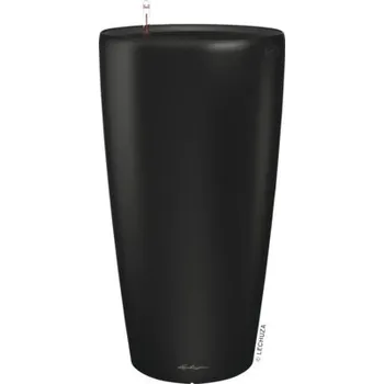 Květináč Samozavlažovací květináč Lechuza Rondo Premium matný plast Ø 40 x 75 cm černá včetně systému zavlažování půdy