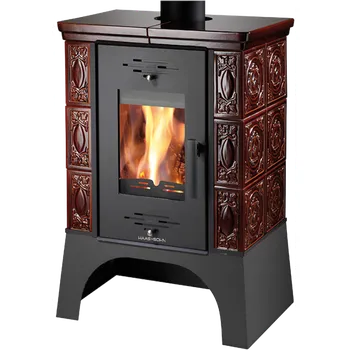 HAAS+SOHN Kachlová kamna EMPOLI, černá/kachle hnědá (0332215600000)