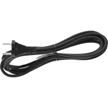 Napájecí kabel EMOS Flexo šňůra gumová/neopren černá | 3 m, 2x1 mm2