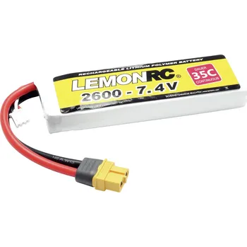 RC vybavení LemonRC 15722 akupack Li-Pol (modelářství), 7.4 V, 2600 mAh, články 2, 35 C, Softcase, XT60