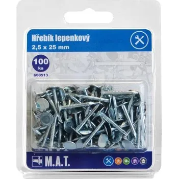 Hřebík hřebík lepenkový 25x2,5mm Zn (100ks)