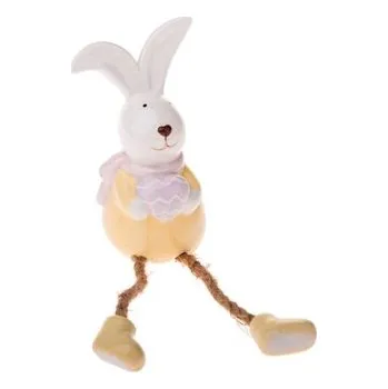 Velikonoční dekorace Keramický zajíc s visícíma nohama - 11 cm, 8/96