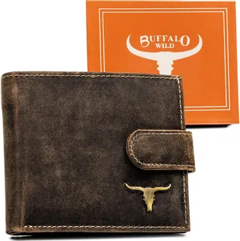 Peněženka BUFFALO WILD Velká pánská kožená peněženka na patentku Zapínání: západka