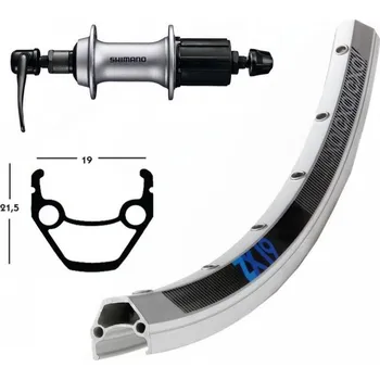 Zapletené kolo Zapletené kolo Exal 559 ZX19 Acera QR zadní 135/10 mm 36 děr FH-