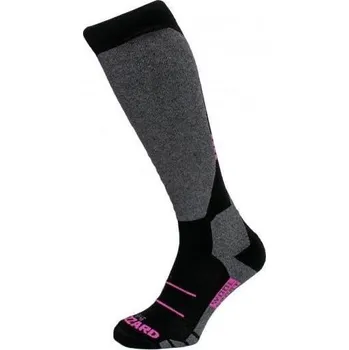 Dámské ponožky Lyžařské podkolenky BLIZZARD Wool Sport ski socks, black/pink Velikost: 39/42