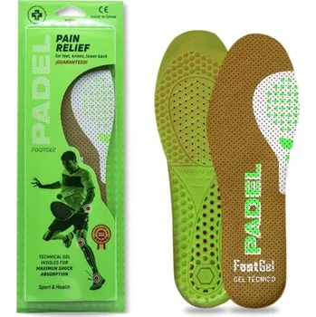 Vložka do bot Gelové vložky FOOTGEL PADEL TENIS 43-47 Hnědá, Zelená, Bílá