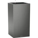 Samozavlažovací květináč Lechuza Canto Premium 40 x 40 x 75,8 cm šedá včetně zavlažovacího systému, vložky na rostliny, substrátu a ukazatele hladiny vody