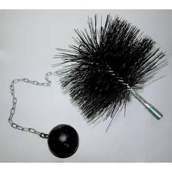 Komínová štětka kartáč komínový 160mm, oko-závaží 0,5kg