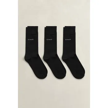 Pánské ponožky PONOŽKY GANT MERCERIZED COTTON SOCKS 3-PACK BLACK