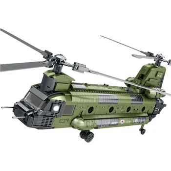 Stavebnice Magformers LEAN Toys 28696 Stavebnice CH-47 Chinook - transportní vrtulník, 1451 dílků