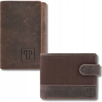 Peněženka Muž peněženka Paolo Peruzzi z pravé kůže hnědá