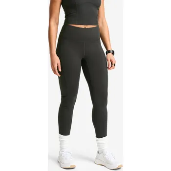 Dámské oblečení DOMYOS Dámské sportovní legíny s vysokým pasem tvarující M ŠEDÁ