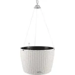 Závěsný samozavlažovací květináč Lechuza Nido Cottage plast Ø 35 x 23 cm světle šedý včetně zavlažovacího systému, vložky na rostliny a substrátu