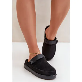 Dámské pantofle Zateplené dámské pantofle na platformě Neliel Barva: Černá, Velikost: 38