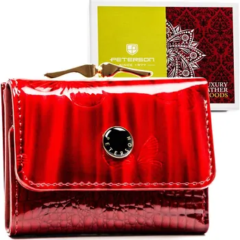 Peněženka Malá dámská červená peněženka se zapínáním na patentku