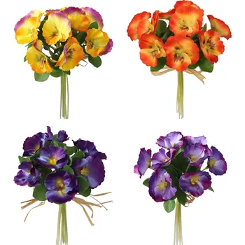 umělá květina Svazek mini maceška 20 cm mix barev Barva: Světle fialová