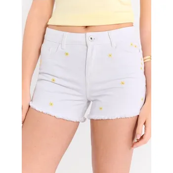 Dámské kraťasy Sinsay - Džínové kraťasy - bílá - 729DB-00J - 729DB-00J-36