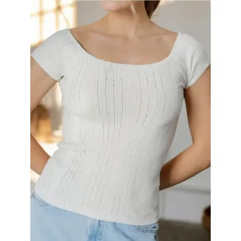 Dámská halenka Sinsay - Svetrová halenka - bílá - 651AL-00X - 651AL-00X-XXS