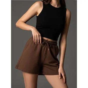 Sinsay - Teplákové kraťasy - tmavě hnědá - 113AC-89X - 113AC-89X-S