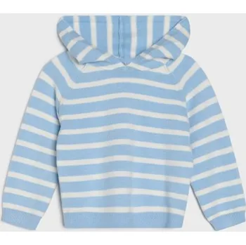 Chlapecké oblečení Sinsay - Pruhovaný svetr s kapucí - světle modrá - 567AK-50X - 567AK-50X-86