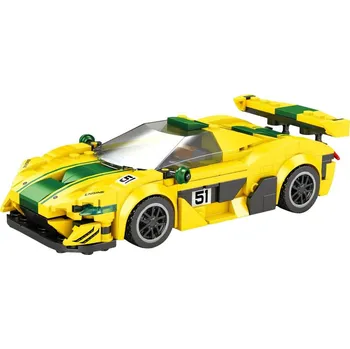 ostatní stavebnice LEAN Toys 28911 Stavebnice závodní auto P1 GTR, 351 dílků, žluto-zelená