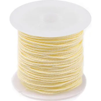 Šnůrka PES kroucená Ø1 mm voskovaná, velké, 2 vanilková