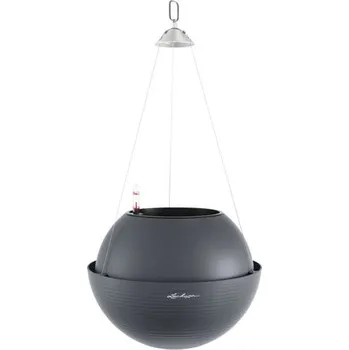 Květináč Závěsný samozavlažovací květináč Lechuza BOLA Color plast Ø 32 x 25 cm břidlicově šedý včetně zavlažovacího systému, vložky na rostliny a substrátu