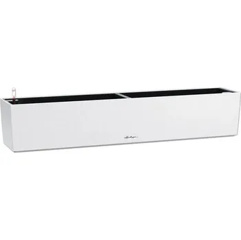 Truhlík Samozavlažovací truhlík Lechuza Balconera Stone plast 99 x 19 x 19 cm quartz bílý včetně zavlažovacího systému, vložky pro rostliny a ukazatele hladiny vody