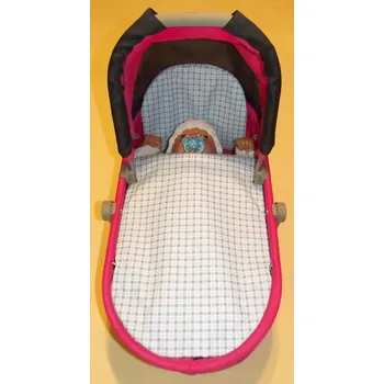 Doplněk pro panenku SDS Peřinky do kočárku pro panenky Kostička modrá