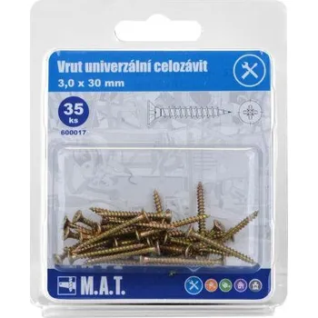Vrut vrut un.celozávit 3,0x 30mm ZZ (35ks)
