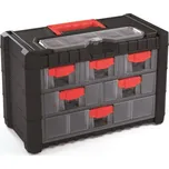 PROSPERPLAST Plastový organizér závěsný MULTICASE CARGO 400x200x260 červené úchyty KMC301-S411