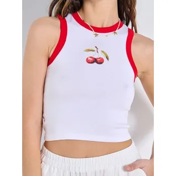 Sinsay - Bavlněný top - bílá - 699DO-00X - 699DO-00X-XL