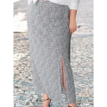 Dámská móda Sinsay - Midi sukně s puntíky Plus Size - vícebarevná - 2284Z-MLC - 2284Z-MLC-3XL